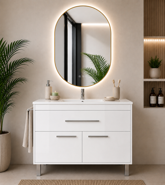 BAHÍA bathroom vanity unit with basin, drawer and 2 doors