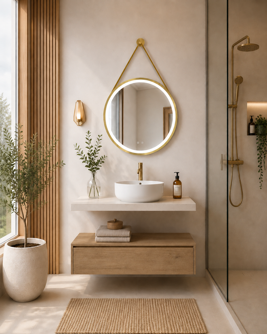 Mueble de baño CERDEÑA suspendido con lavabo sobre encimera