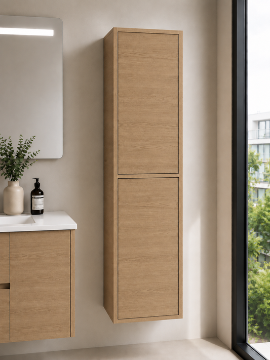 FLORENCIA tall bathroom cabinet with 2 doors, 140 cm