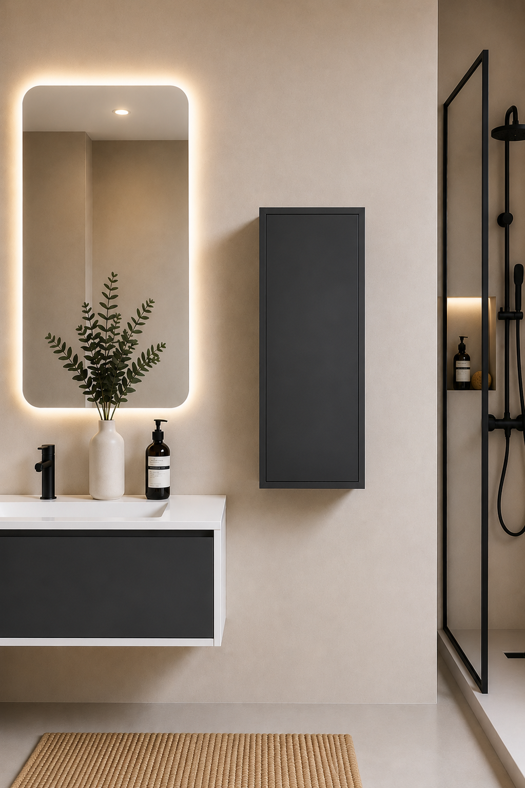 FLORENCIA bathroom cabinet with 1 door, 70 cm
