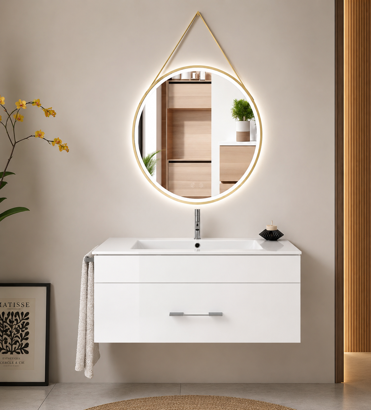 FLORENCIA wall-hung bathroom vanity unit with basin