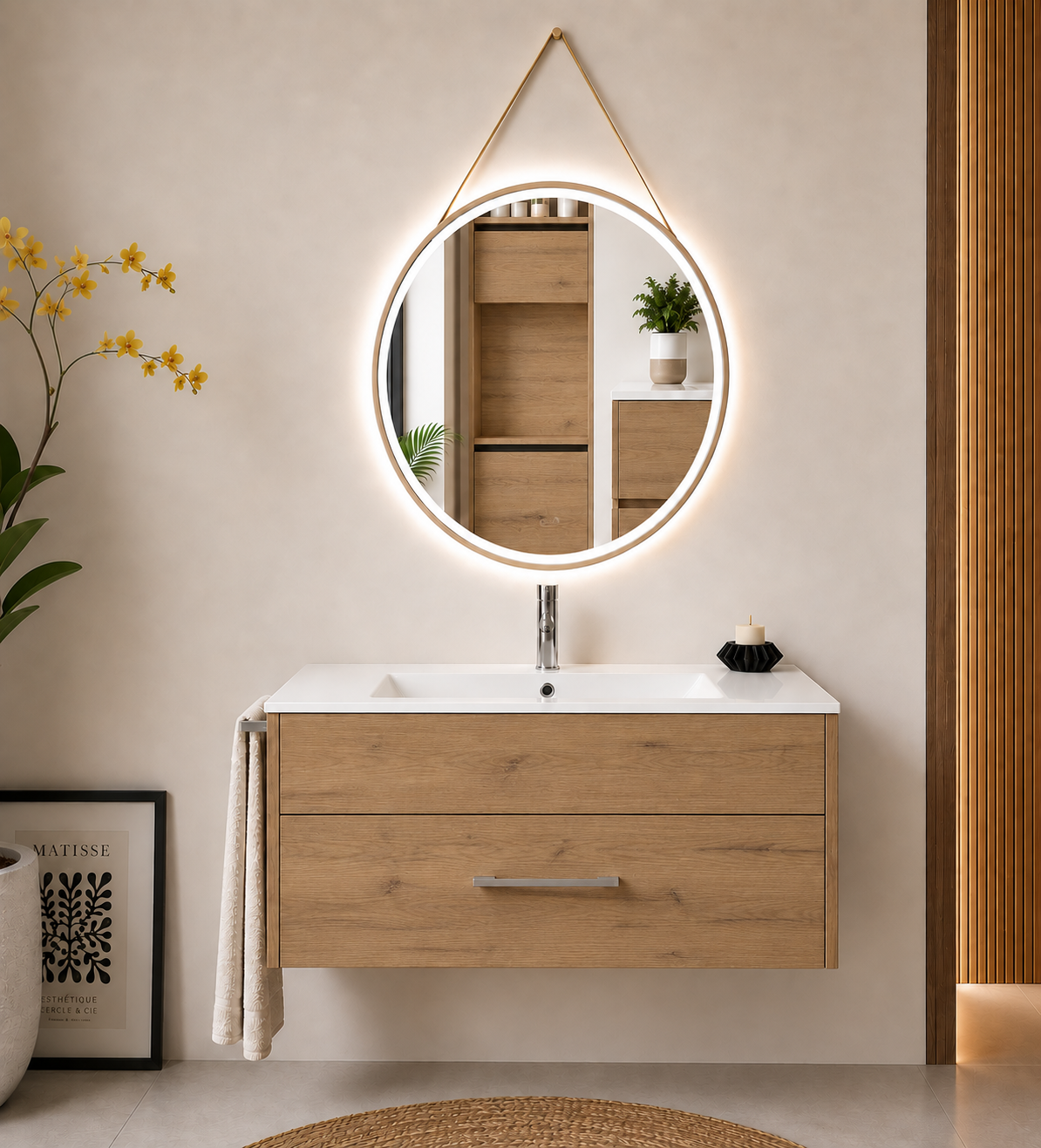 FLORENCIA wall-hung bathroom vanity unit with basin