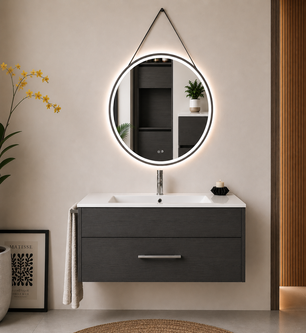FLORENCIA wall-hung bathroom vanity unit with basin