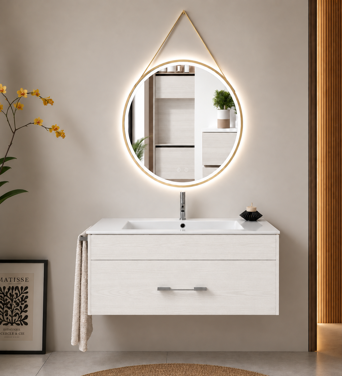 FLORENCIA wall-hung bathroom vanity unit with basin