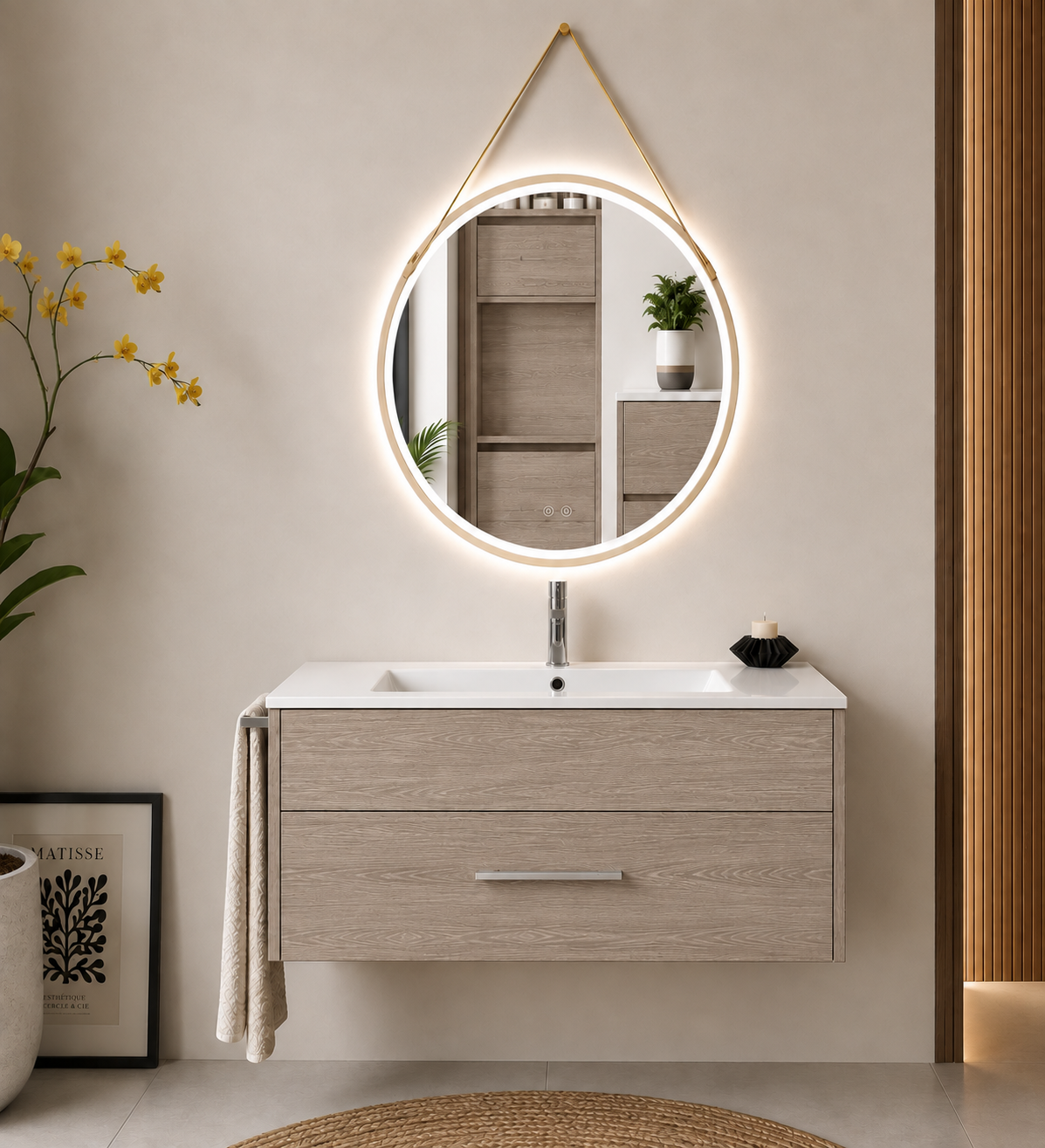 FLORENCIA wall-hung bathroom vanity unit with basin