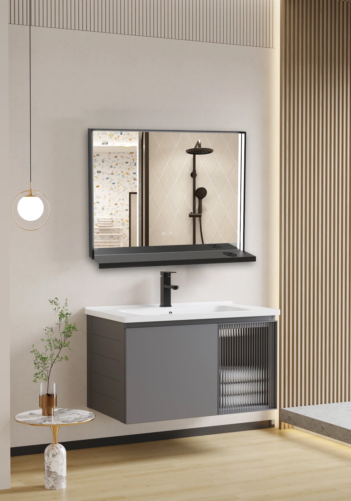 DANUBIO LED bathroom mirror with Bluetooth and anti-fog