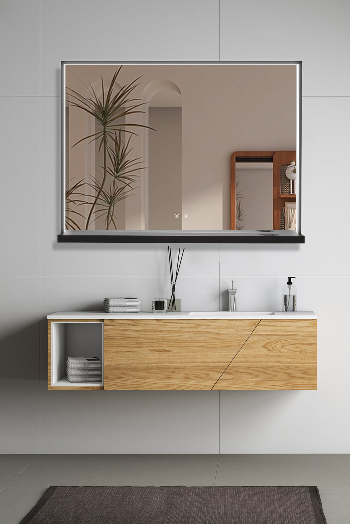 DANUBIO LED bathroom mirror with Bluetooth and anti-fog