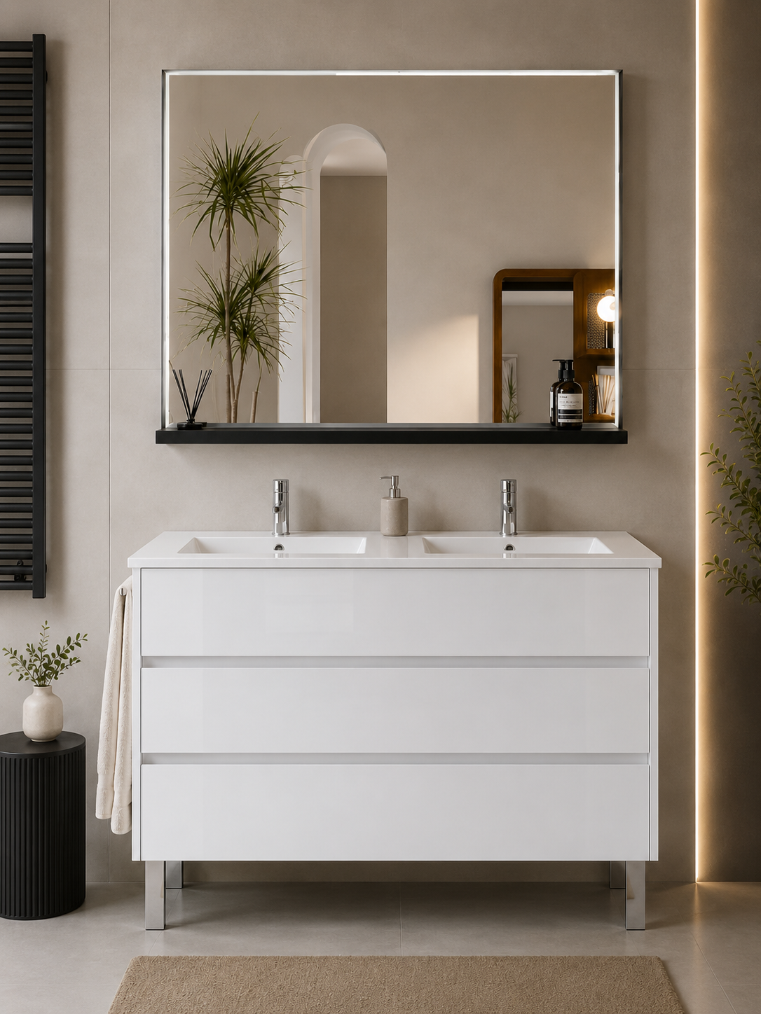 IMPERIA floor-standing bathroom vanity unit with basin