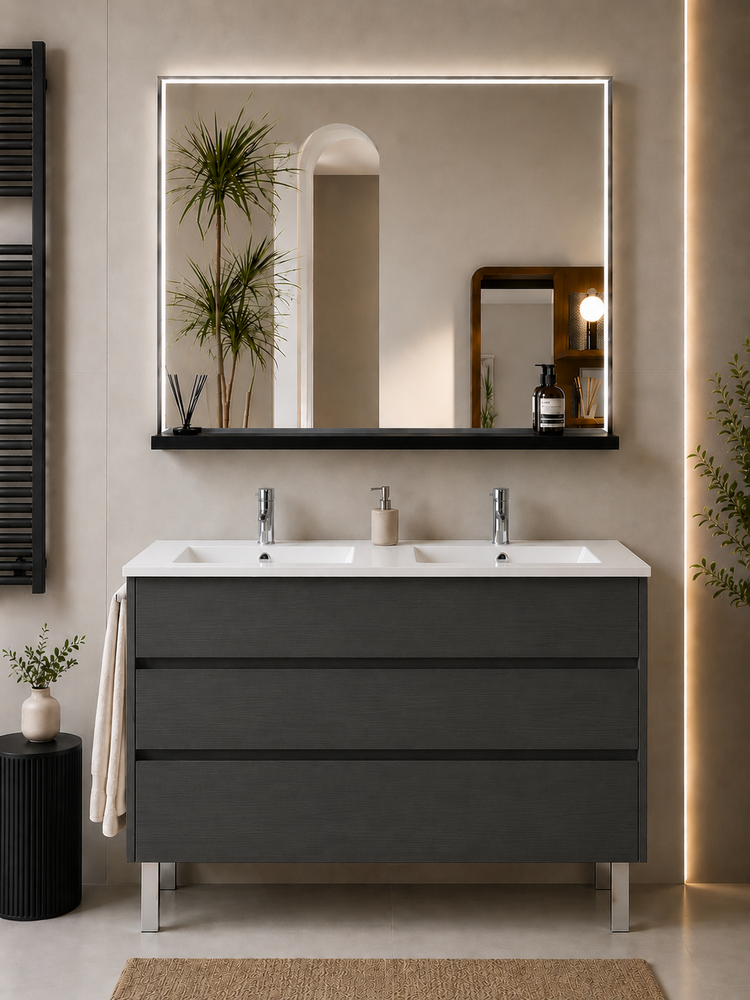 IMPERIA floor-standing bathroom vanity unit with basin