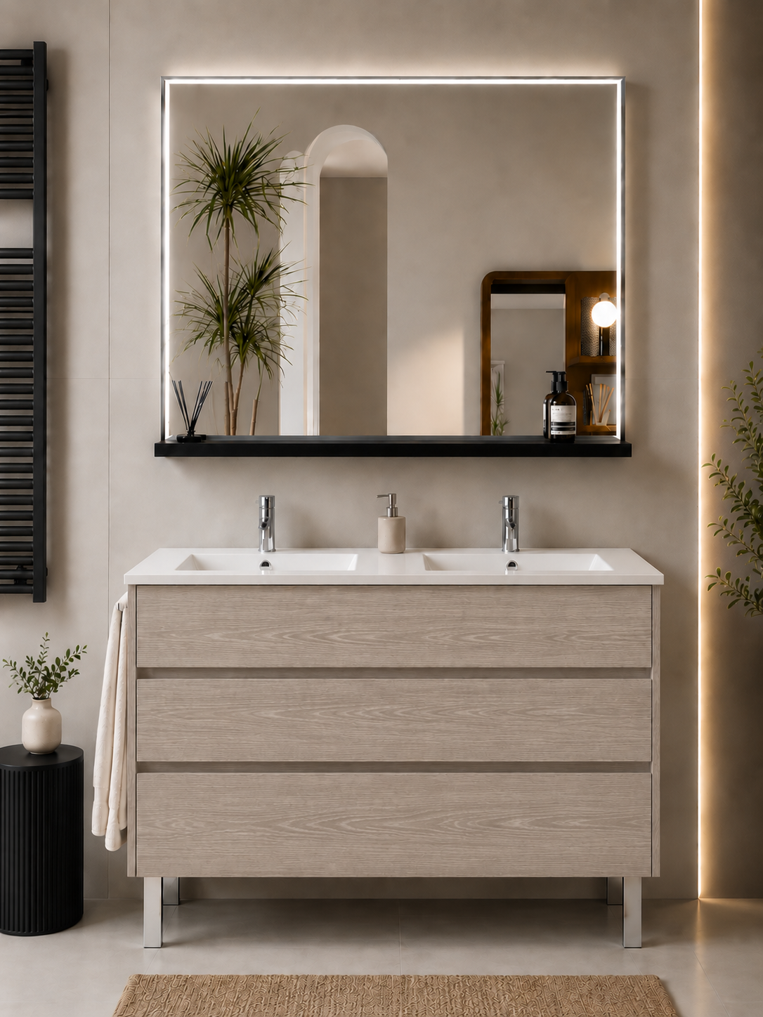 IMPERIA floor-standing bathroom vanity unit with basin