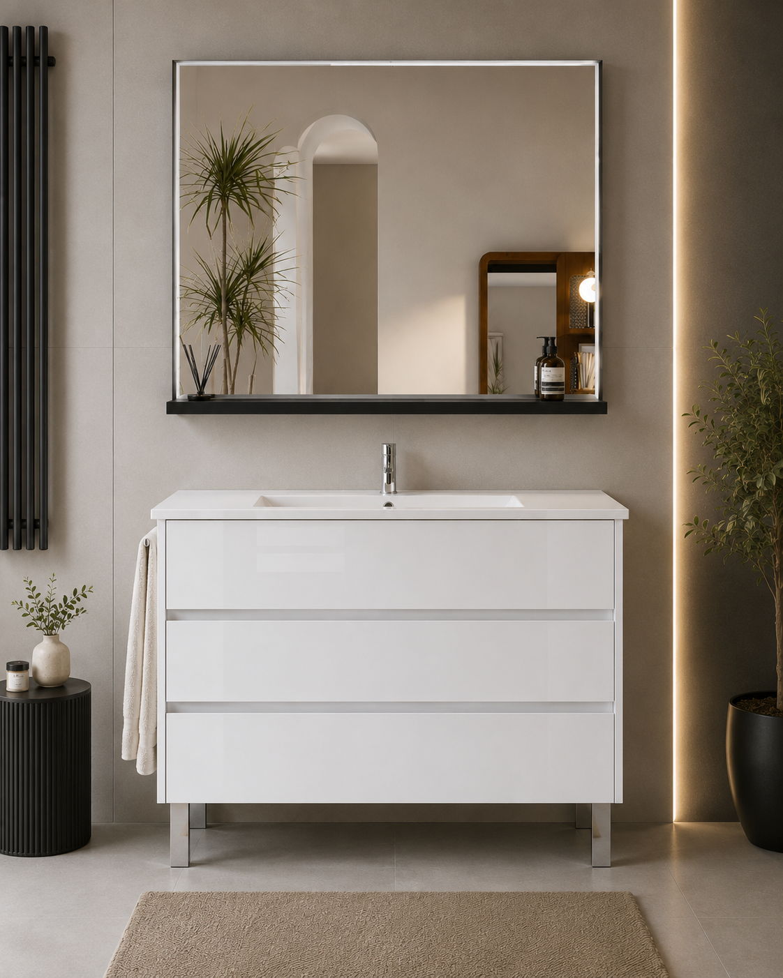 IMPERIA floor-standing bathroom vanity unit with basin