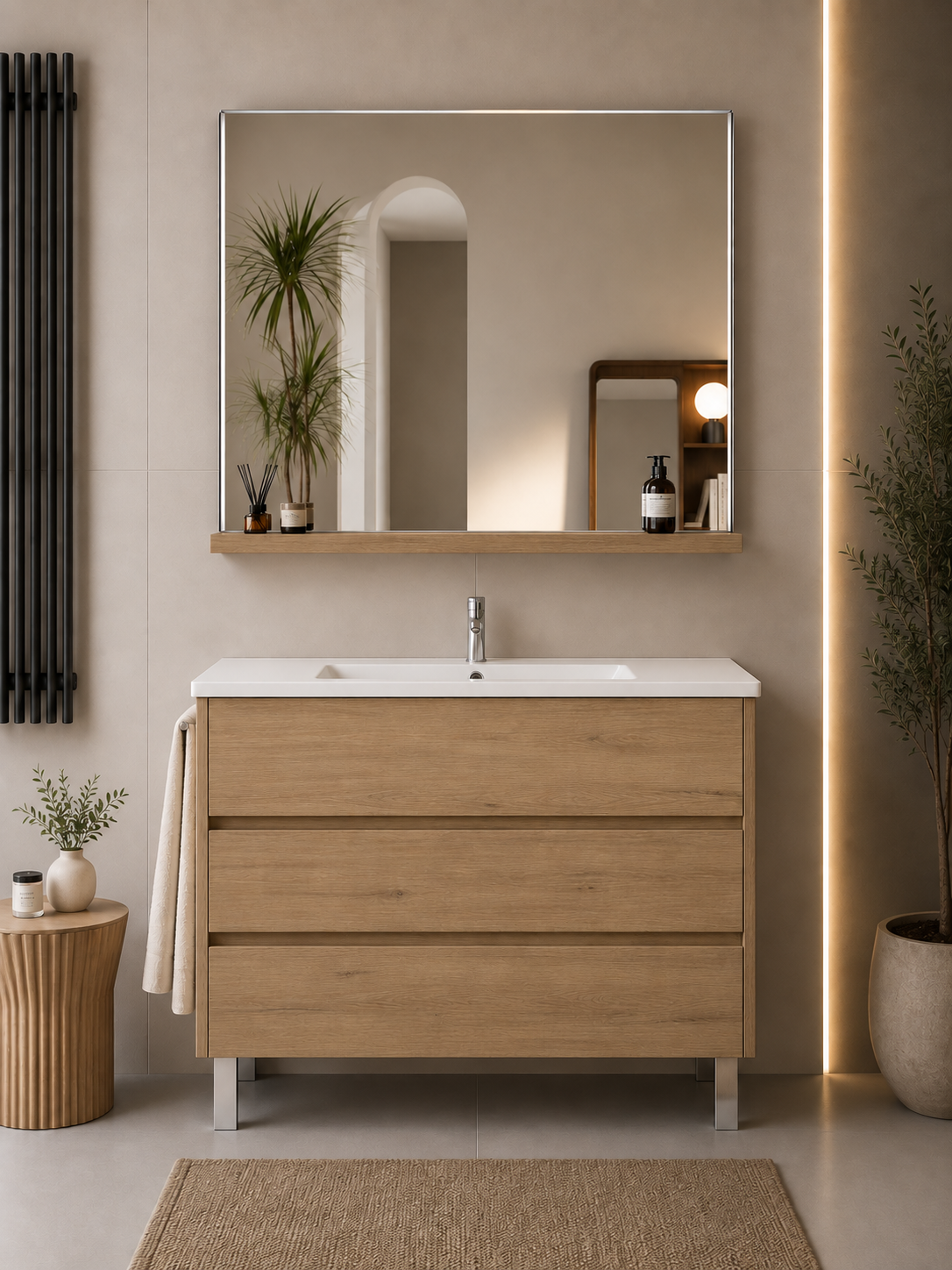 IMPERIA floor-standing bathroom vanity unit with basin