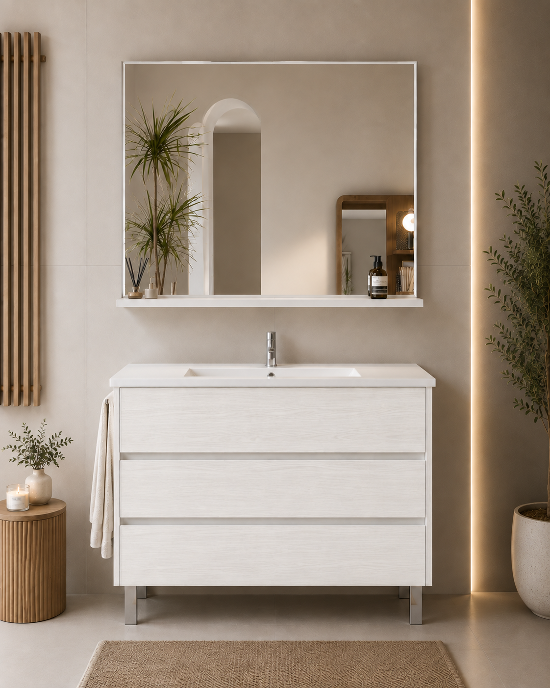 IMPERIA floor-standing bathroom vanity unit with basin