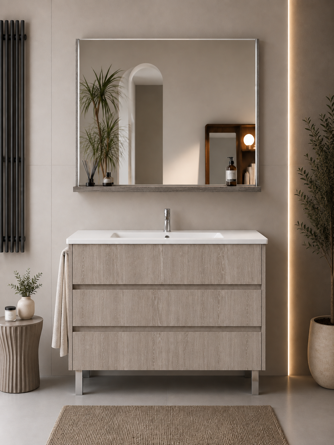 IMPERIA floor-standing bathroom vanity unit with basin