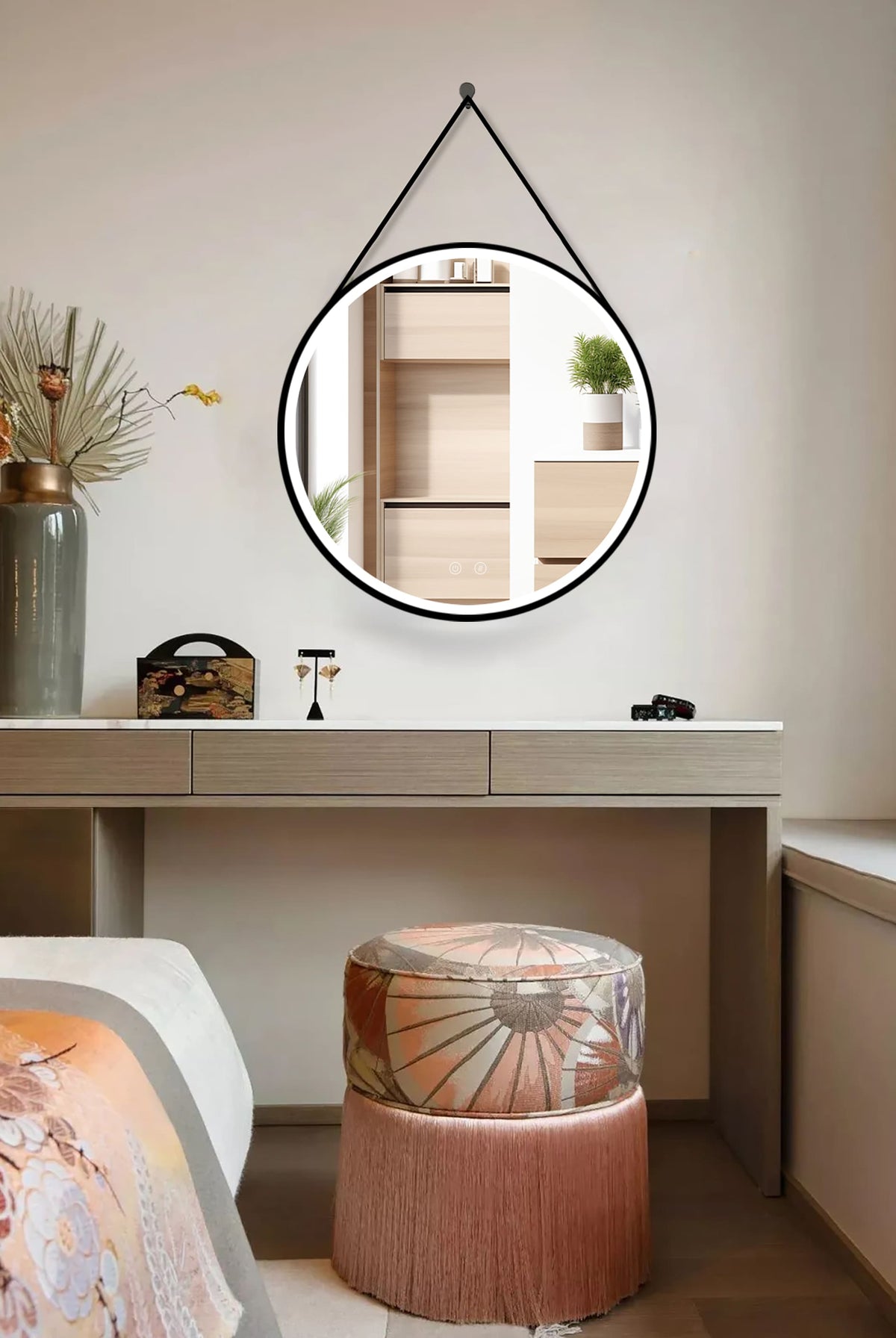 OLYMPUS Gold BiLED bathroom mirror with anti-fog