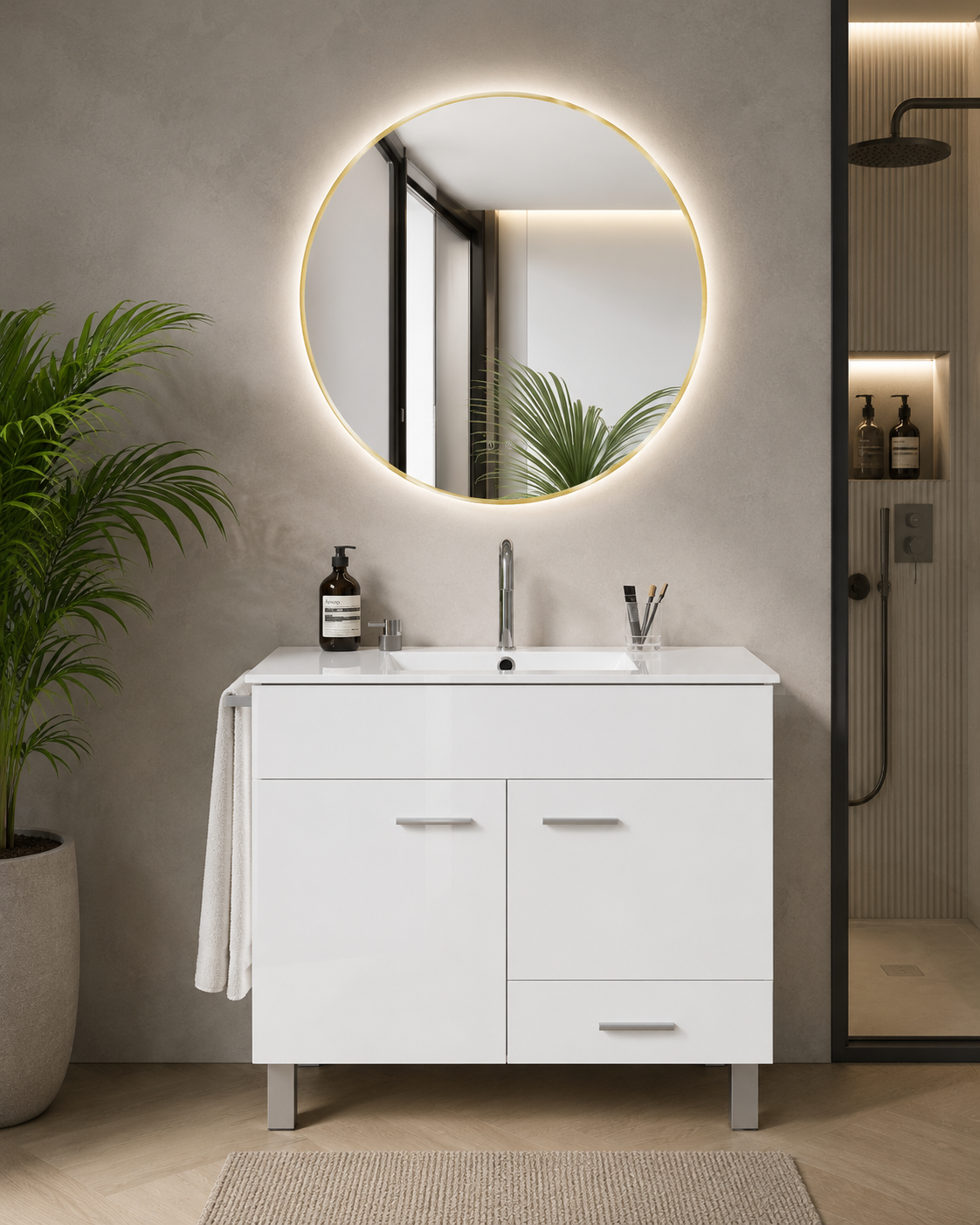 SAMOS bathroom vanity unit with basin